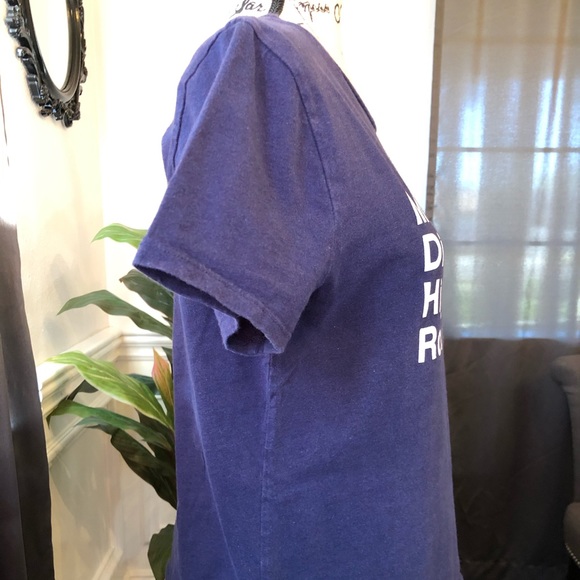 Forever 21 graphic rock & roll blue tee large - Picture 2 of 6